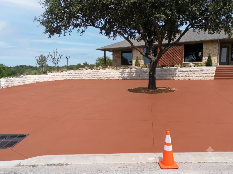 STAINED CONCRETE & STONE HARDSCAPE